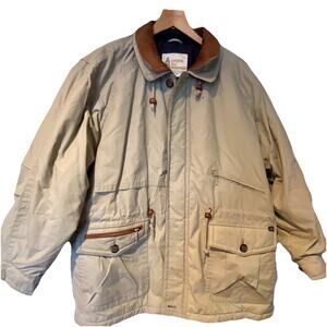 Men’s London Fog XL Jacket Coat Parka Beige thermal Insulated Outdoors